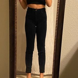 Brandy Melville Jane Dark Navy Blue Corduroy Pants